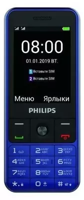 Кнопочный Телефон "Philips Xenium E182" (Синий) - 952 990.4 сум / комплект