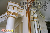 Beams Dekorativ Kalıplama Toshkentda Bezakli Ustun Ganch Lepka Toshkent