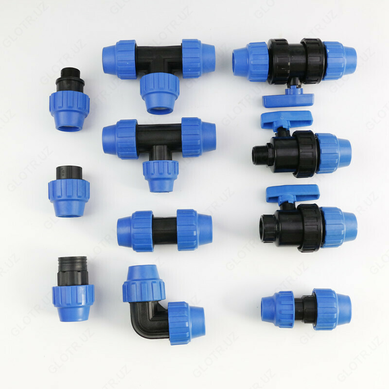 Компрессионные фитинги для полиэтиленовых труб - по запросу