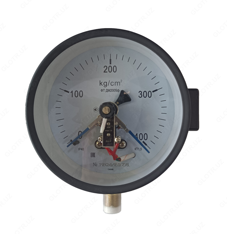 Электроконтактный манометр ДМ2005 М (0...400 кг/см2)