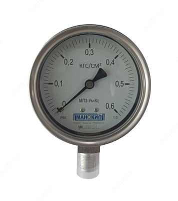 Korroziyaga chidamli manometr MP3-Um-Ks (0-0