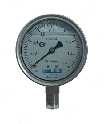 Korroziyaga chidamli manometr MP3-Um-Ks (0 ... 1