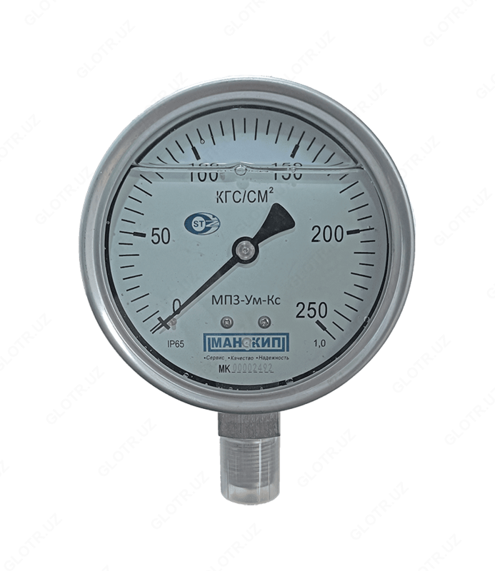 МАНОМЕТР КОРРОЗИОННОСТОЙКИЙ МП3-УМ-КС (0...250 КГ/СМ2)