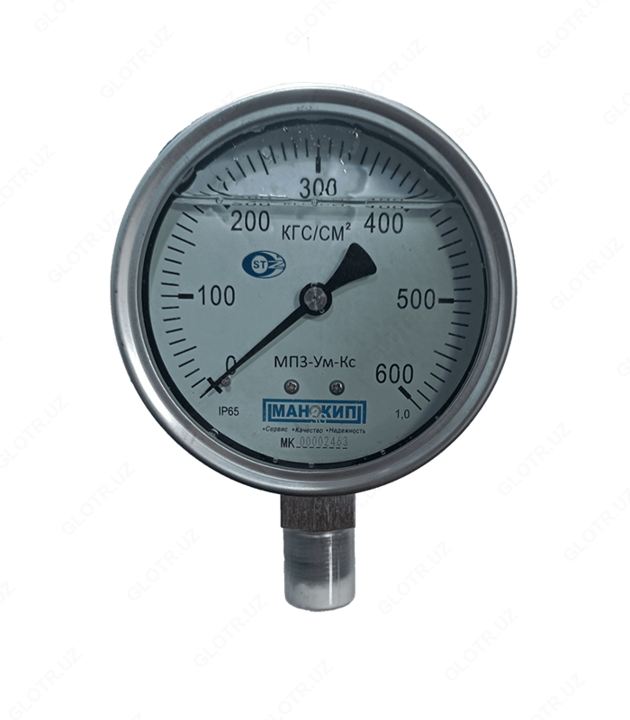 KOROZIYONGA QARShILIKLI MANOMETR MP3-UM-KS (0 ... 600 KG / CM2)
