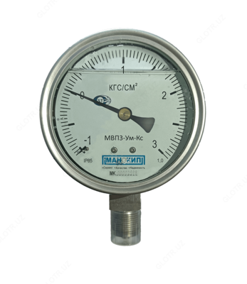 Korroziyaga chidamli manometr VP3-UM-KS (-1 ... 3 KG / CM2)
