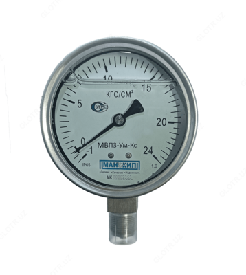 Korroziyaga chidamli manometr VP3-UM-KS (-1 ... 24 KG / CM2)