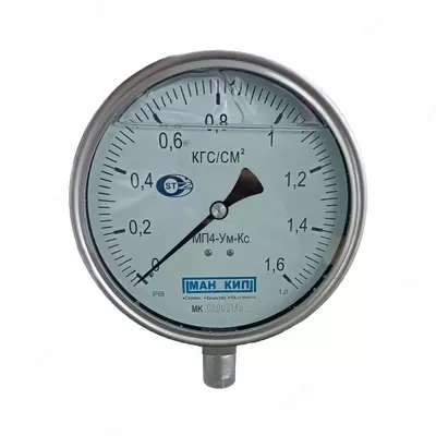 Korroziyaga chidamli manometr MP4-UM-KS (0 ... 1