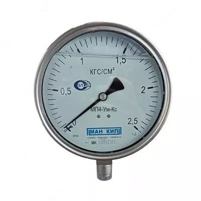 Korroziyaga chidamli manometr MP4-UM-KS (0 ... 2