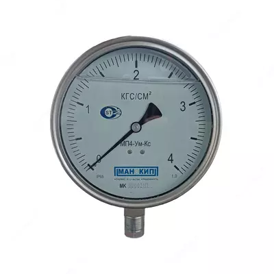 Korroziyaga chidamli manometr MP4-UM-KS (0 ... 4 KG / CM2)