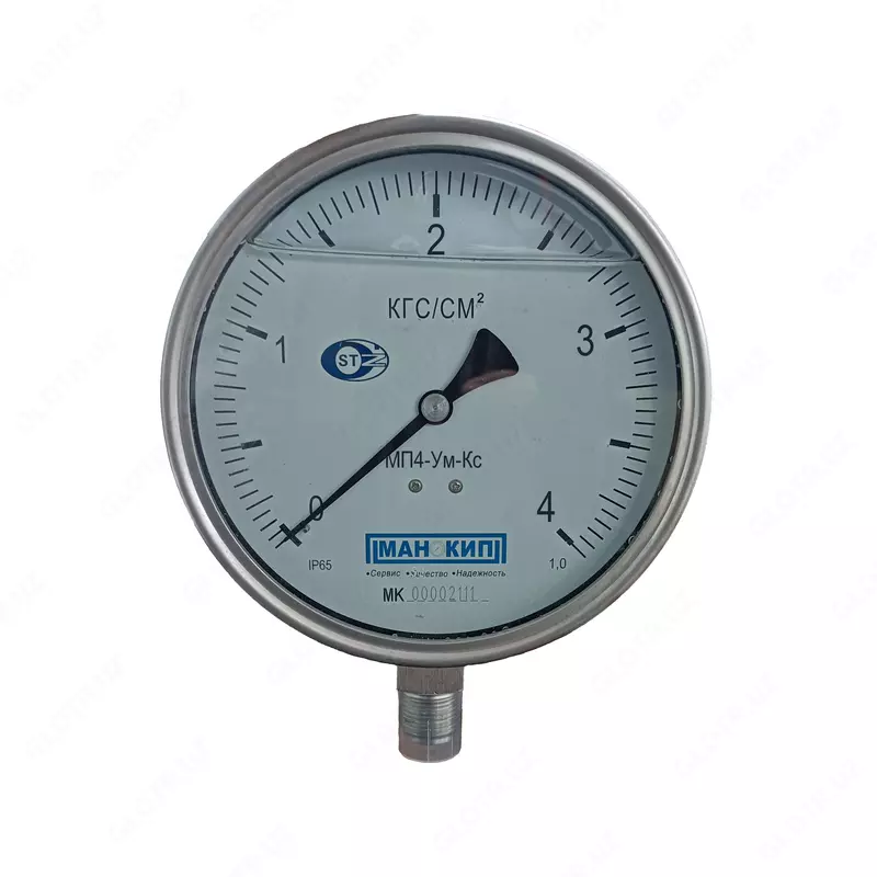 МАНОМЕТР КОРРОЗИОННОСТОЙКИЙ МП4-УМ-КС (0...4 КГ/СМ2)