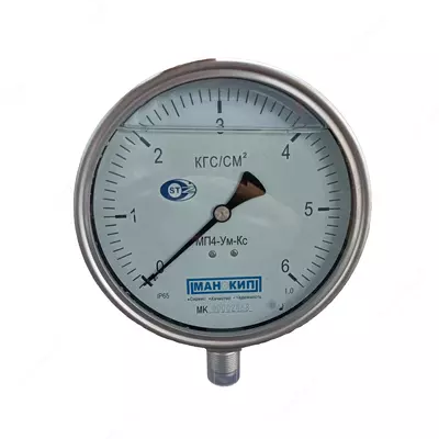 Korroziyaga chidamli manometr MP4-UM-KS (0 ... 6 KG / CM2)