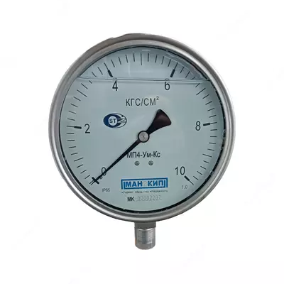 Korroziyaga chidamli manometr MP4-UM-KS (0 ... 10 KG / CM2)
