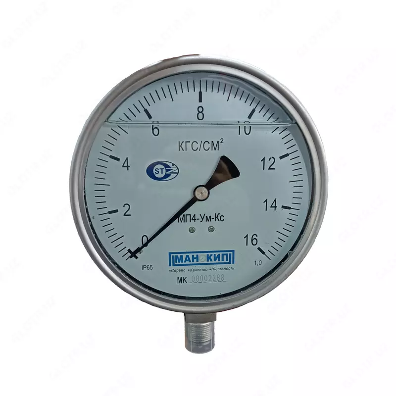 МАНОМЕТР КОРРОЗИОННОСТОЙКИЙ МП4-УМ-КС (0...16 КГ/СМ2)