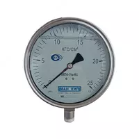 Korroziyaga chidamli manometr MP4-UM-KS (0 ... 25 KG / CM2)