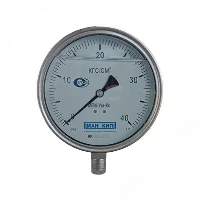 МАНОМЕТР КОРРОЗИОННОСТОЙКИЙ МП4-УМ-КС (0...40 КГ/СМ2)