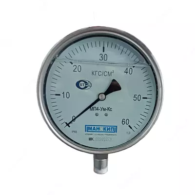 Korroziyaga chidamli manometr MP4-UM-KS (0 ... 60 KG / CM2)