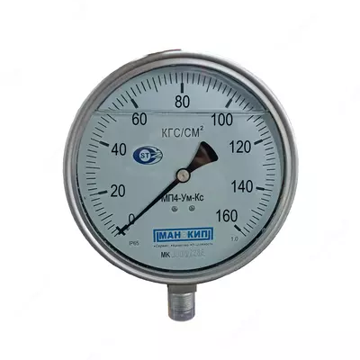 Korroziyaga chidamli manometr MP4-UM-KS (0 ... 160 KG / CM2)