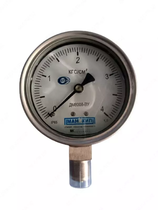 Виброустойчивый манометр ДM8008-ВУ(0-4 кгс/см2)