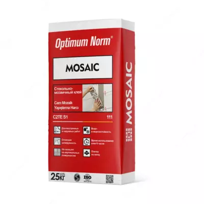 Стекольно мозаичный клей OPTIMUM NORM - MOSAIC 25кг Стекольно мозаичный клей OPTIMUM NORM - MOSAIC 25кг