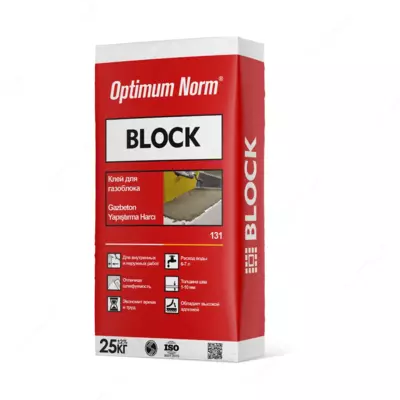 Клей для газоблока OPTIMUM NORM - BLOCK 25кг Клей для газоблока OPTIMUM NORM - BLOCK 25кг