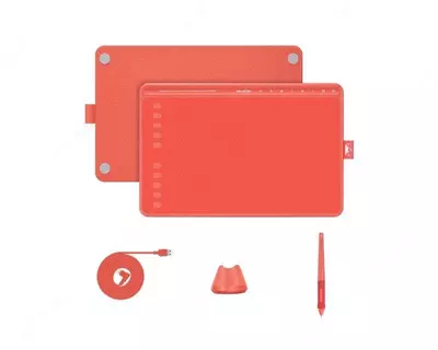 Графический планшет HUION HS611 Coral Red