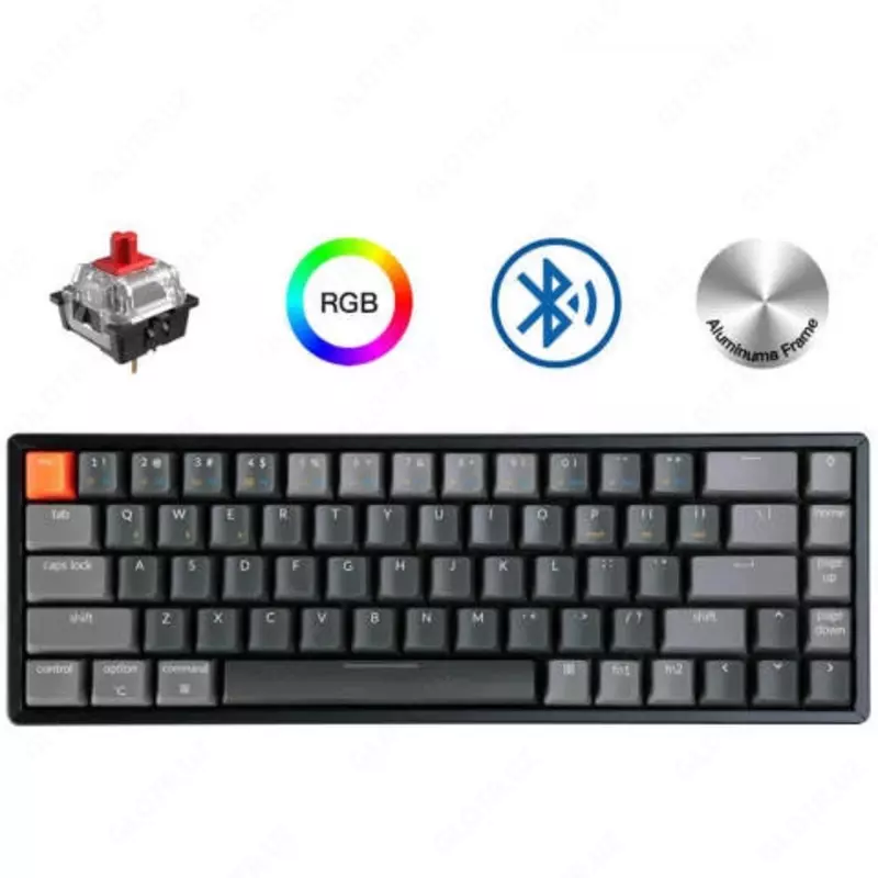 Klaviatura Keychron K6 | 68 keys | Aluminum Frame | Hot-Swap | RGB | Wireless | Black