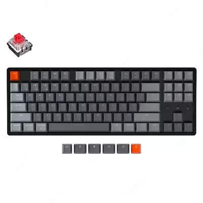 Klaviatura Keychron K8 Aluminum Frame 87 keys, Optical Brown, Hot-Swap, RGB, Black