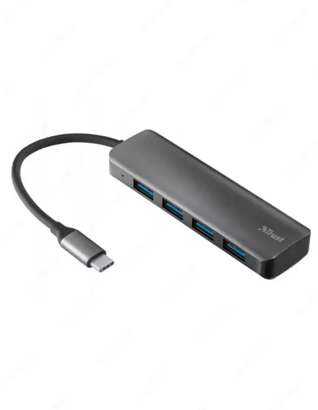 Комп аксессуары Trust Halyx USB-C to 4-Port USB-A 3.2 Hub | 23328
