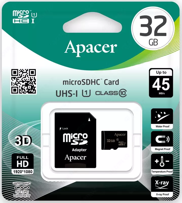 Флешка Micro SD Apacer 32GB | UHS-I (U1)