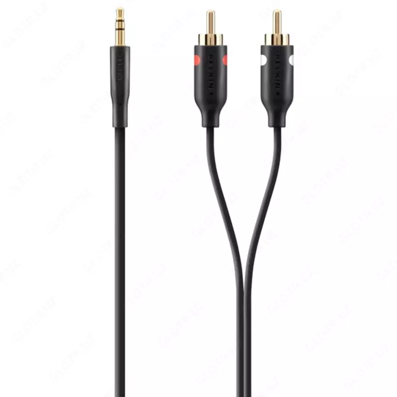 Belkin 3.5 mm/2xRCA,M/M,2M,portativ,qora,oltin audio/Video kabellari