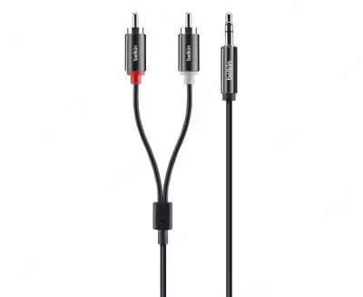 Belkin 3.5 mm/2xRCA,M/M,2M,portativ,qora,oltin audio/Video kabellari