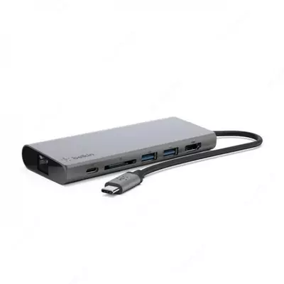 Kompyuter Aksessuarlar Belkin Hub Belkin Travel Ultra Slim usb 2.0 4 portlari, passiv holda BP, qora