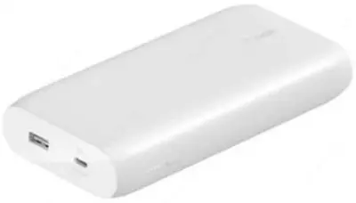 Зарядное устройство Belkin 20K POWER BANK, 30W PD USBC IN/OUT, USBA OUT, WHT