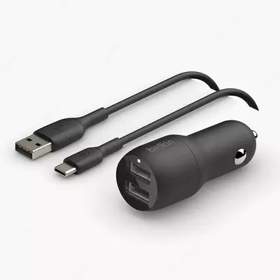 Avtomobil zaryadlovchi Belkin USB-A USB-C — USB-A
