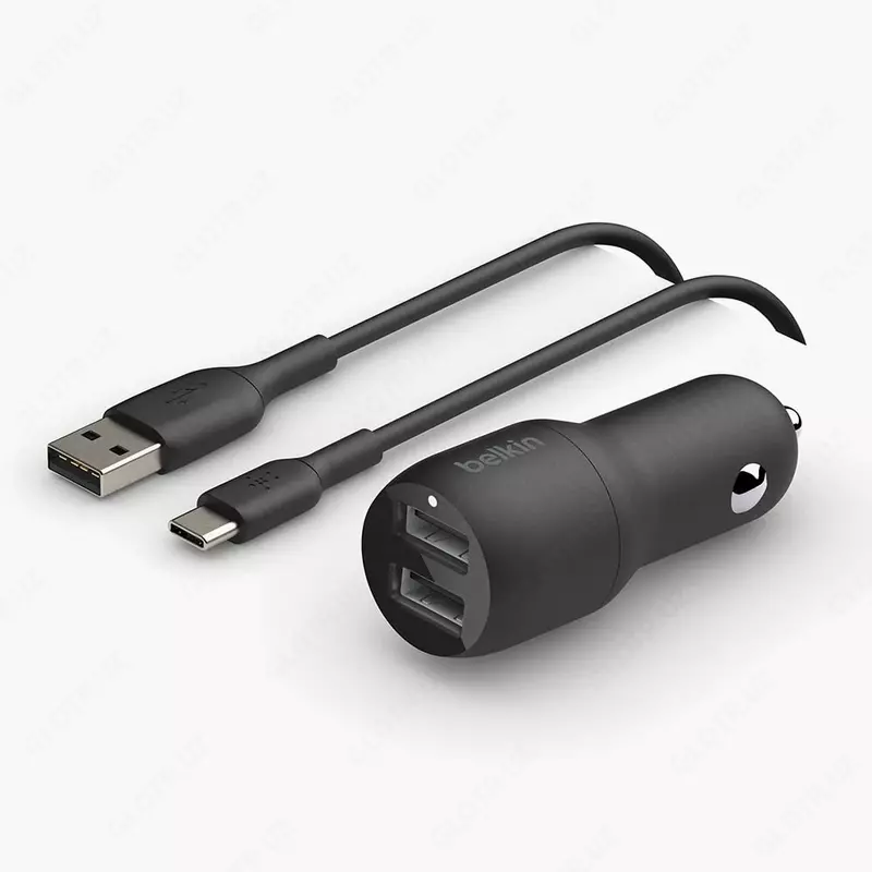Avtomobil zaryadlovchi Belkin USB-A USB-C — USB-A
