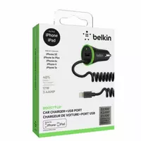 Автомобильное зарядное устройство Belkin Car Charger (17W) USB 3.4A+USB