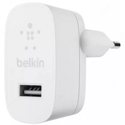 Tarmoqli zaryadlovchi Belkin SINGLE USB-A WALL CHARGER,12W,WHT