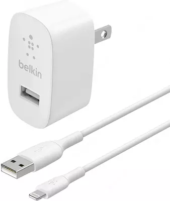 Tarmoqli zaryadlovchi Belkin SINGLE USB-A WALL CHARGER,12W,WHT