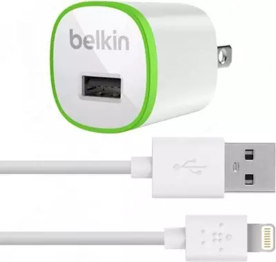 Сетевое зарядное устройство Belkin Home Charger USB 1A, white