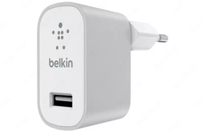 Сетевое зарядное устройство Belkin Mixit Metallic Home Charger (12W) USB 2.4A, silver