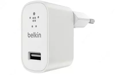 Сетевое зарядное устройство Belkin Mixit Metallic Home Charger (12W) USB 2.4A, white