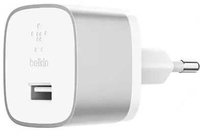 Сетевое зарядное устройство Belkin Home Quick Charger (18W) USB 3.0A, USB-C, 1.2m, silver