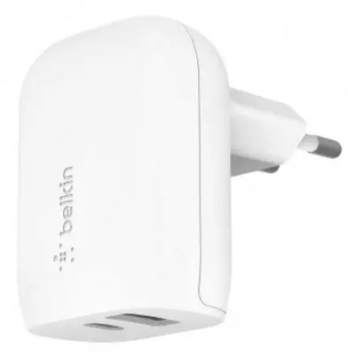 Tarmoq zaryadlovchi Belkin DUAL WALL CHARGER USB-C/ 18W/ WHITE Tarmoq zaryadlovchi Belkin DUAL WALL CHARGER USB-C/ 18W/ WHITE