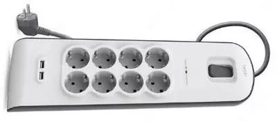 Сетевой фильтр Belkin c защитой от перенапряжения 8 роз., 2xUSB 2.4A, 900 Дж, UL 500 В, кабель 2м (Арт - BSV804vf2M)