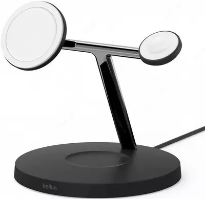 Беспроводное зарядное устройство Belkin MagSafe 3-in-1 Wireless Charger WIZ009vfBK черный