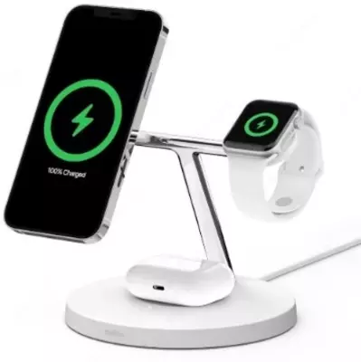 Simsiz zaryadlovchi Belkin MagSafe 3-in-1 Wireless Charger WIZ009vfBK oq Simsiz zaryadlovchi Belkin MagSafe 3-in-1 Wireless Charger WIZ009vfBK oq