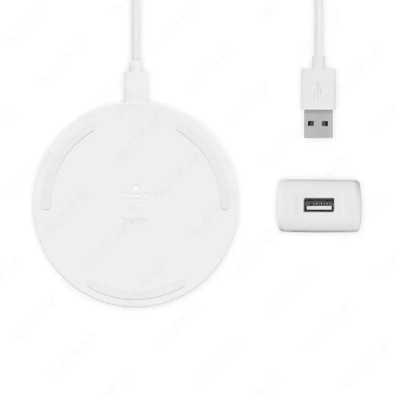 Беспроводное зарядное устройство Belkin Qi Wireless Charging Fast Pad, (10W), white