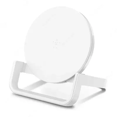 Беспроводное зарядное устройство Belkin Qi Wireless Charging Fast Pad, (10W), white + Сетевое ЗУ