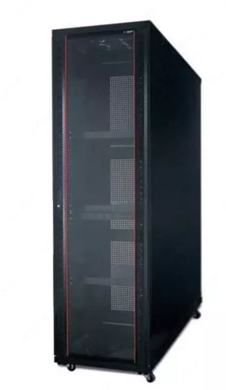 Шкаф напольный 42U 800*1000*2000 мм, стеклянная дверь (арт. 20-428010-24-100-K)