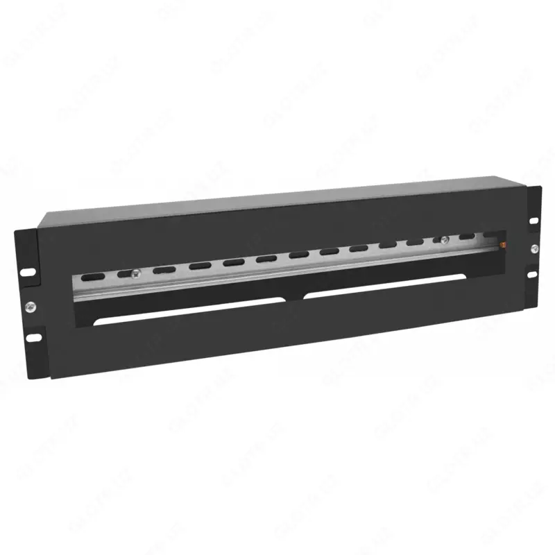 Панель 19 с DIN-рейкой 3U  черный (SNR-PDR-19-B)